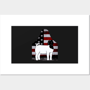 American Flag Ear Tag - Market Doe - NOT FOR RESALE WITHOUT PERMISSION Posters and Art